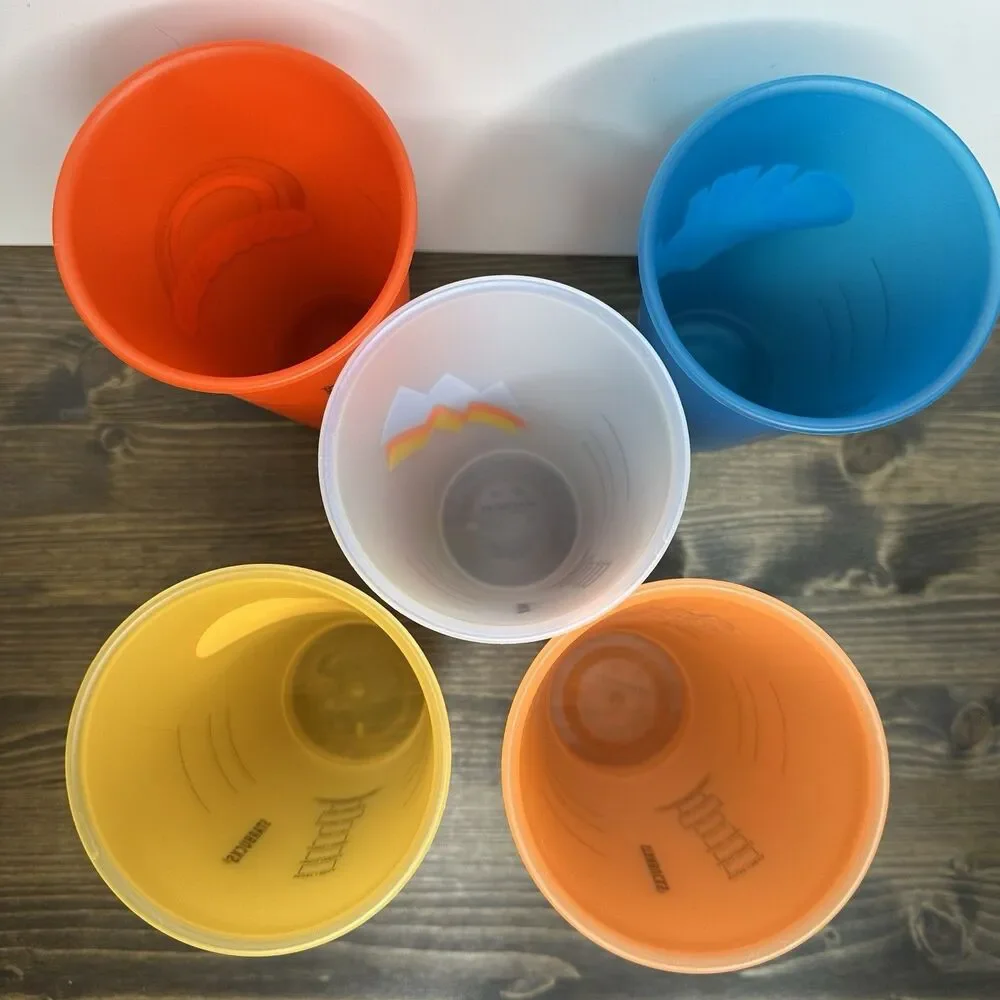 5 Starbucks Summer 2020 Collection Retro Cold Cups‎ 24oz Reusable Plastic NO LID